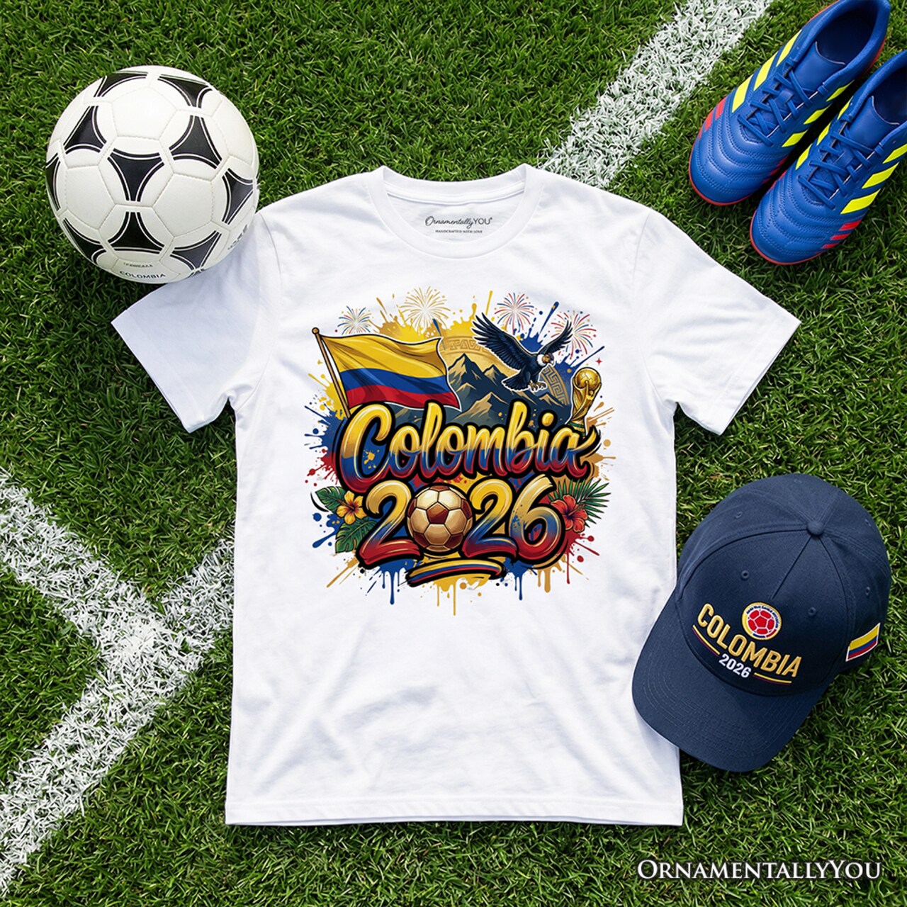 Colombia 2026 FIFA World Cup Soccer T-Shirt, Fans Football Tee